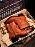 BRONZE CARVED BOOTS